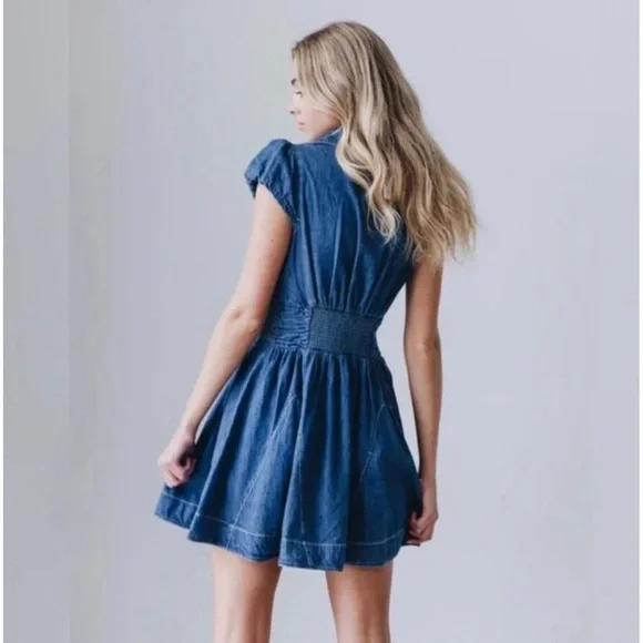 free people chester denim dress Free People Chester Mini Dress in Lightest Rose  CARY LANE